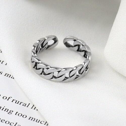 Punk Hollow Chains Rings For Women Girls Fashion Irregular Finger Rings Gift 2021 Female Jewelry Party