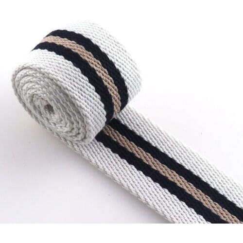 1.5 inches Cotton Webbing Colorful Ribbon Backpack Belt Strapping Sewing for Key fobs Belt DIY Bag Accessories by the yard