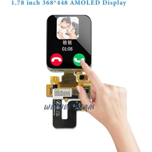 1.78 inch 368x448 AMOLED OLED Display For Smart Watch Bracelet Device Screen Built in Capacitive Touch Panel 1.8 inch Square