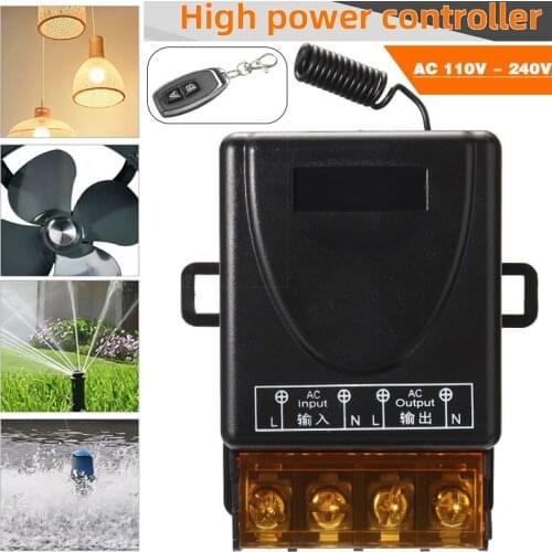 1pc 433MHz 30A Relay Wireless Intelligent RF Relay Remote Control Distance 150M 110-240V Smart Switch Transmitter Receiver