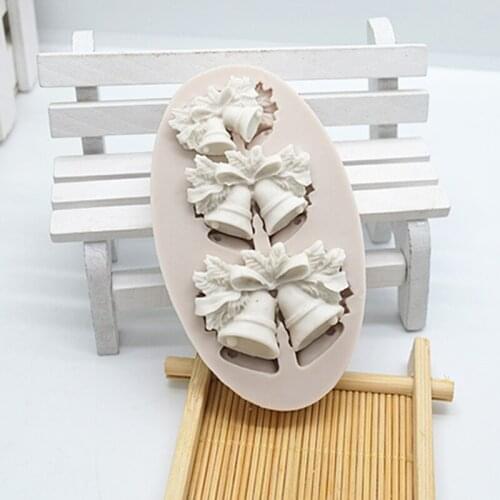 1pc Bell Resin Molds Silicone Fondant Molds Christmas Baking Accessories Cake Decorating Tools Mold For Baking