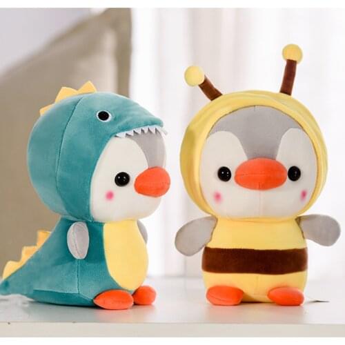 15cm Cartoon Cute Penguin Cosplay Dress Up Plush Toys Stuffed Lovely Animals Doll Soft Baby Pillow for Kids Girls Birthday Gift
