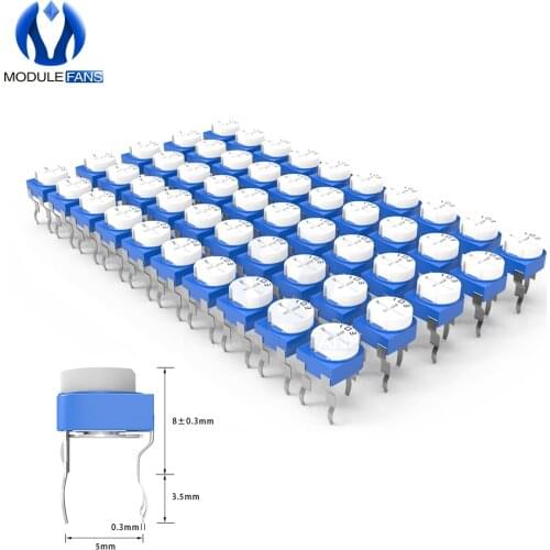 20PCS RM065 Trimpot Trimmer Potentiometer 100R 200R 500R 1K 2K 2.2K 3K 5K 10K 20K 50K 100K 500K 1M Ohm RM-065 Variable Resistor