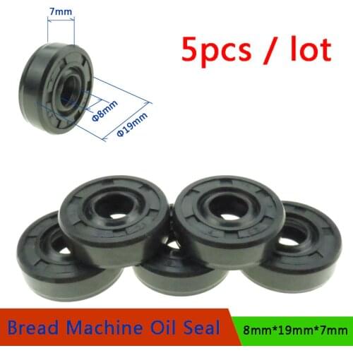 5pcs 8*19*7mm Oil Seal Ring for Bread Maker Breadmaker Bakers Machine Blender Repair Parts Bread Machine Spare Parts Wearable
