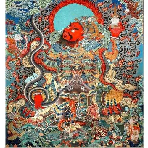 Buddhist Thangka Painting Canvas Printings HD Print on Canvas Home Decor Living Room Wall Art Picture Unframed