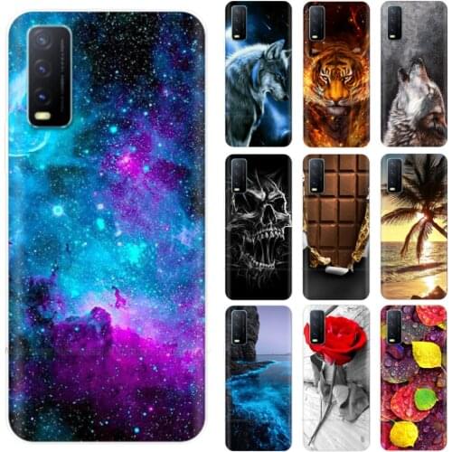 For Vivo Y20 V2029 Case Cartoon Silicone Soft TPU Bumper Cover for Vivo Y20i V2027 Phone Back Cover Protective Phone Case Capa
