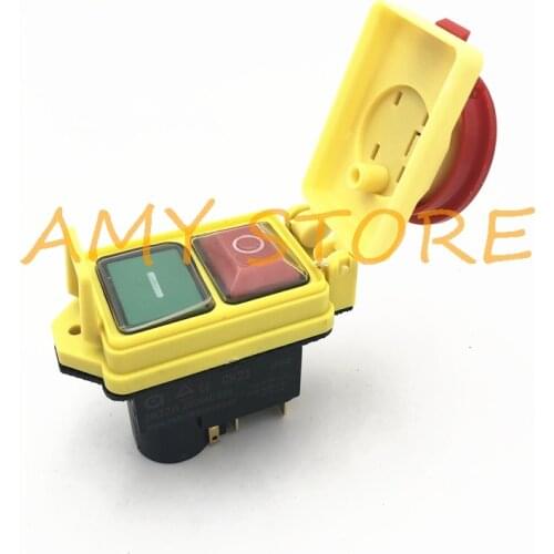 CK21D CK21 2-Button IP54 Waterproof Botton 5-Pin Momentary Electromagnetic Switch 250VAC 16(12)A 5E4 Cutting Machine