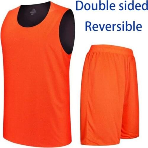 Reversible jersey Double sided Sleeveless Shirts Suit professional Sportswear basketball jerseys Quick Dry set Tops and shorts