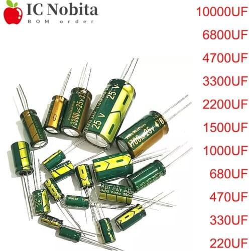 Electrolytic Capacitor 10000UF 1500UF 2200UF 3300UF 4700UF 6800UF Aluminium Capacitor 400V 450V 63V 35V 25V 16V 10V 6.3V 50V100