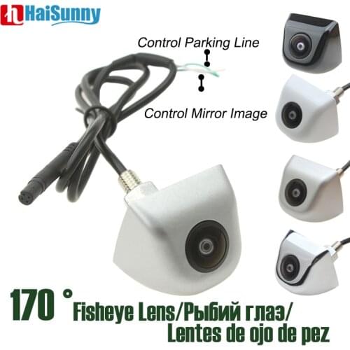 HD CCD Starlight Night Vision Fisheye Lens 170 Degree Sony CCTV Color White Sliver Car Backup Rear View Camera No Parking Line