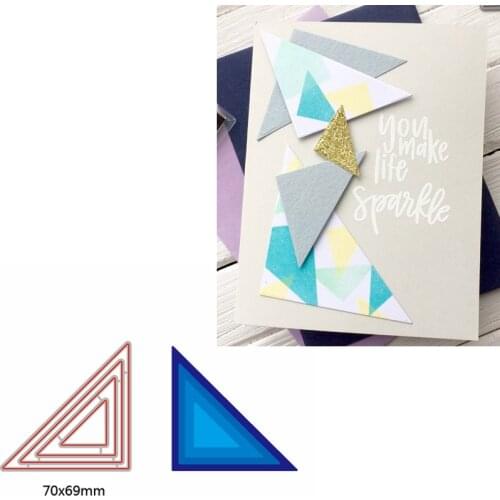 Overlapped Triangle Metal Cutting Dies Stencils Overlapped Triangle Die Cuts For Card Making Decoration New 2019