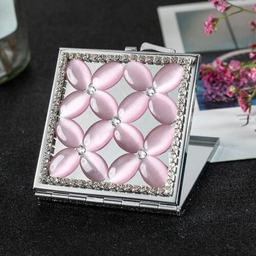 Mini Pocket Cosmetic makeup mirror,2 Sides Foldable hand compact mirror make up opal,Wholesale Party Favors Gifts Souvenirs