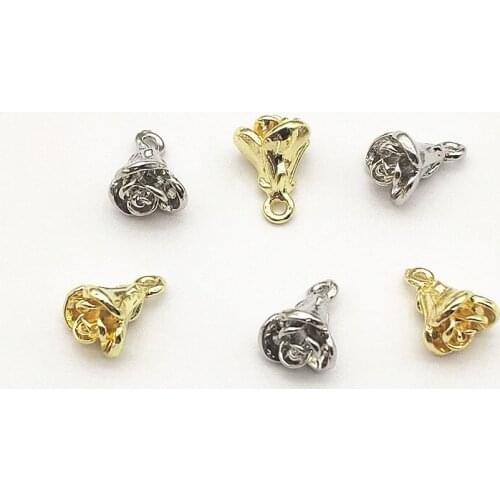 New Arrival! 13x9mm 100pcs Zinc Alloy Flower Shape Charm for Handmade Necklace Earring DIY Parts,Jewelry Findings & Components