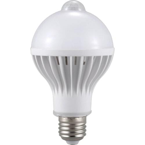 New Style E27 Led Bulb Light Motion Sensor Light LED PIR Motion Sensor Lamp Globe Bulb Light Lamp, 5W