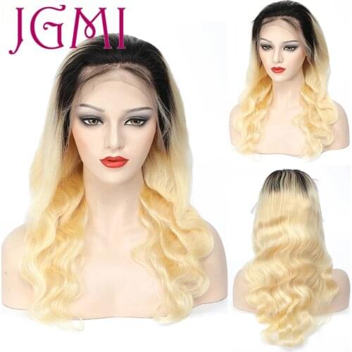 Suttie Omber 1b 613 Blonde Lace Frontal Human Hair Wigs Body Wave 4x4 13x4 Lace Closure Glueless Front Wig With Baby Hair
