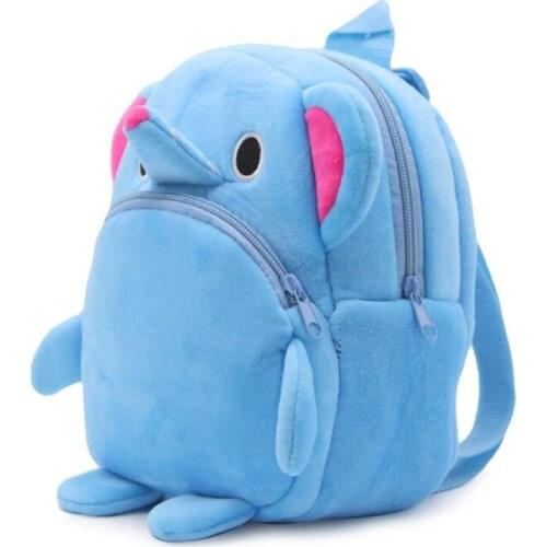 1-3 years Blue Elephant Plush Backpacks Children Kindergarten School Mini Bags Knapsack Cartoon Animals Toys Plush Schoolbags