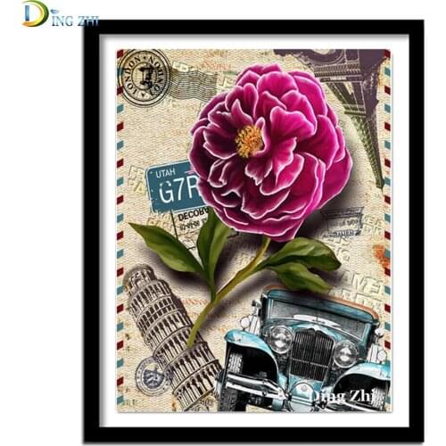 Full Square Round Drill Abstract Stamp Landscape Flower 5D Diy Diamond Painting Full Embroidery Rhinestone Cross Stitch Decor