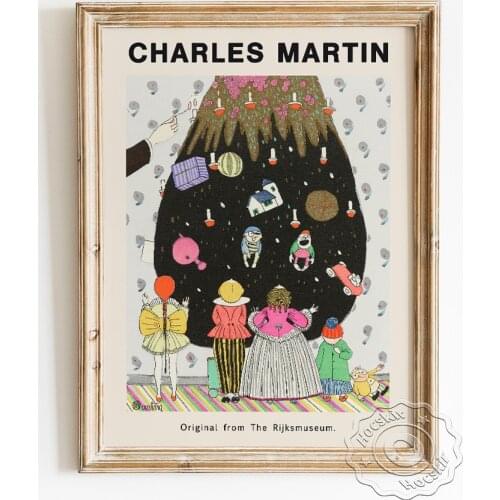 Charles Martin Exhibition L'Arbre Merveilleux Poster, Childrens Costumes For Christmas Art Prints, Kids Room Gift Home Decor