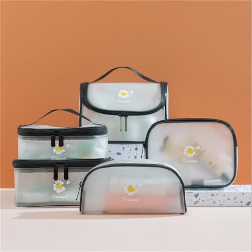 Transparent TPU Cosmetic Bags Korean Style Women Makeup Bag Pouch Toiletry Bag Waterproof Organizer Case