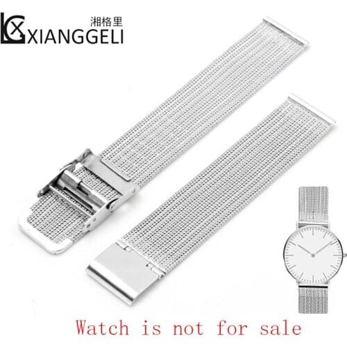 Watch Accessories Stainless Steel Watch Band 16mm18mm20mm High-end Watch Chain Milannis Weave Mesh double insurance clasp