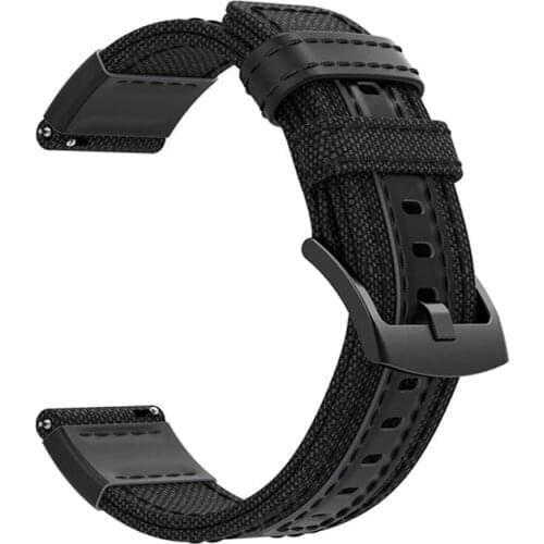 20 22mm Canvas watchband for Huawei GT 2 42mm 46mm Strap Honor Magic 2 Bracelet For Huawei GT2E GT 2E Smart watch bands black
