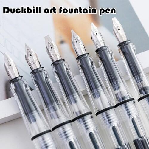 Art Font Fountain Pen Duckbill Gothic Parallel Calligraphy Art Flat Tip Fountain Pen Fountain Pen Office School Supplies