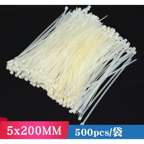 5*200 Self-locking Nylon Cable Tie White Nylon Cable Tie