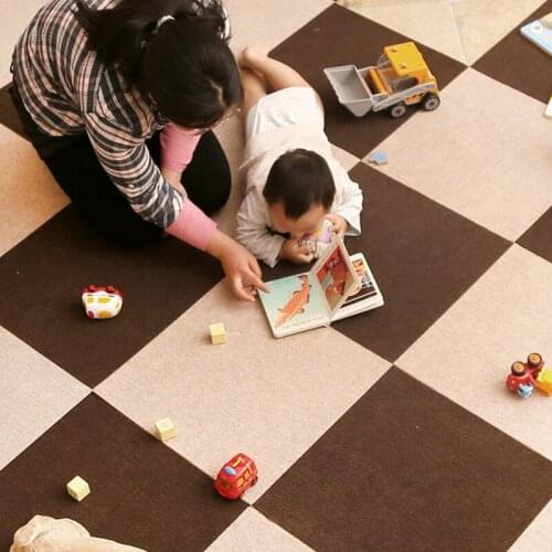 Self-Adhesive Splicing Floor Mats Patchwork Rugs Home Living Room Soft Carpet Baby Climbing Pad Exercise Tiles DIY Mat 30x30cm
