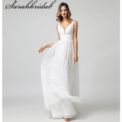 Sarahbridal Chiffon Wedding Dresses