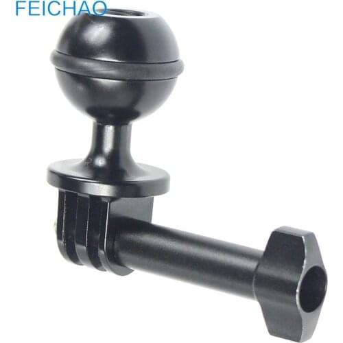 CNC 360 Degree Rotation Ball Head Base Mount Tripod 2.5cm Screw For XiaoYi SJCam GitUp For Hero 5 4 3+ 3 Session Action Camera