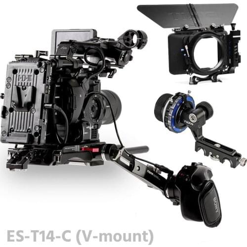 Tilta ES-T14-C FS5 Rig Kit Camera Rig FF-T03 follow focus 4*4 matte box Baseplate Extension armV-lock For SONY FS5 camera