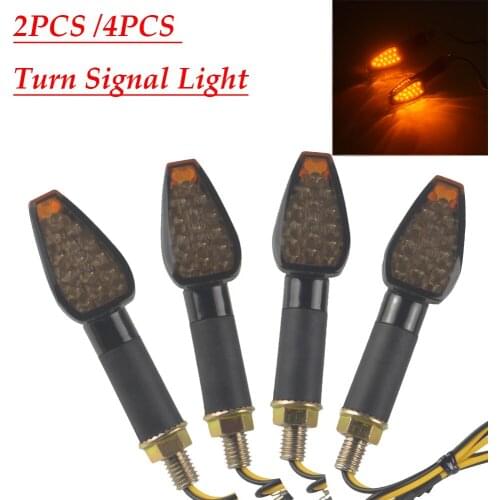 4Pcs/2Pcs Universal Motorcycle Turn Signal Indicator Light Turning Amber Lamp Bulb Motorbike Lamps Blinker Flash Bike Lamp parts
