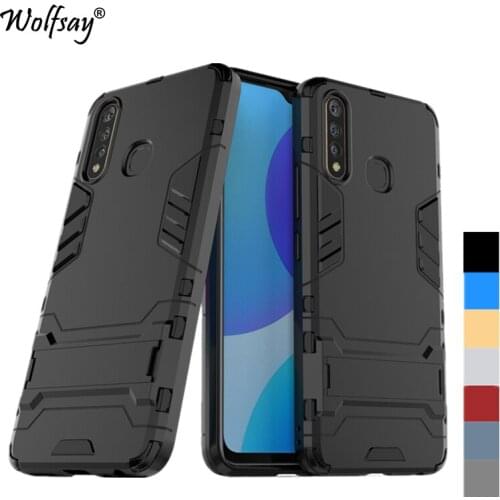 Wolfsay For Vivo U20 Case Cover 6.53 inch Shockproof Hybrid Stand Silicone Armor Back Case For Vivo U20 Cover For Vivo U20 Case