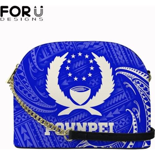 FORUDESIGNS Pohnpei Flag Polynesian Tribal Printed Women Messenger Bags Fashion Casual Satchel Girls Zipper Shoulder Pouch Bags