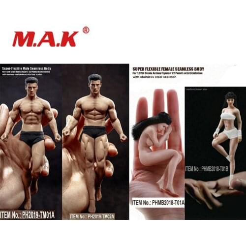 1/12 TBLeague Figure Body 6 inch PHicenS Super Flexible Seamless Male Man&Female Body Head