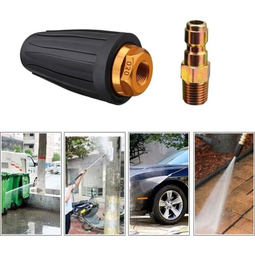 1/4" Rotating Spray Turbo Nozzle High Pressure Power Washer 360 Degree Turbo Nozzle Tips 3600 PSI Car Washing Garden Cleaning