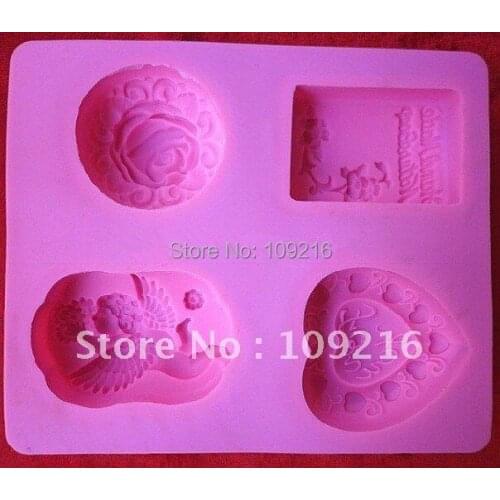 1pcs Lovely Pattern (C1162) Silicone Handmade Soap/Cake Mold Crafts DIY Mold