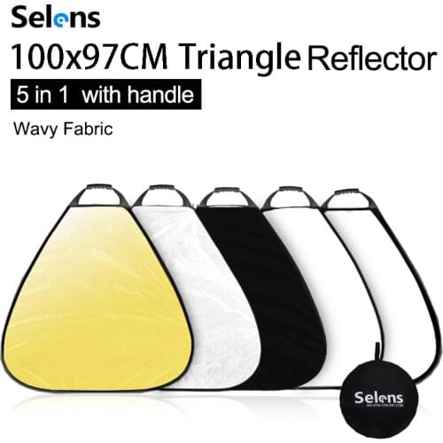 100cm 5 in 1 Triangle reflector photography light diffuser Camera light reflector with Carry Case reflector for Photography