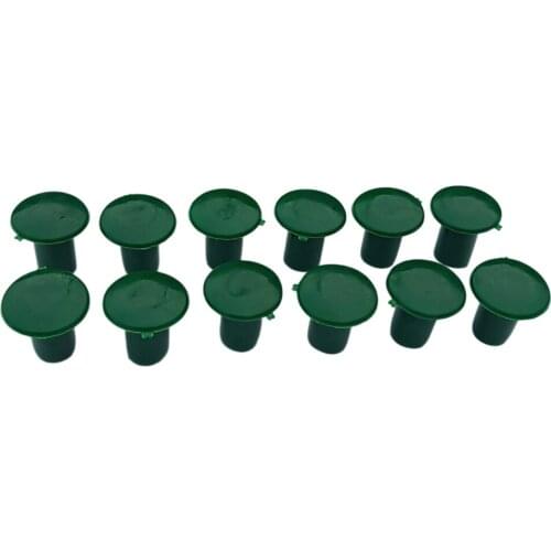 12pcs Durable Green Cane End Caps Cane Tip Cover Cap Garden Care Tools