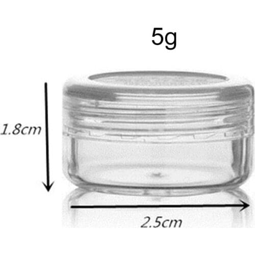 20*Repacking Box Plastic Piece Travel Can Container Mini Plastic Box Round Cosmetic Dispenser Box High Quality