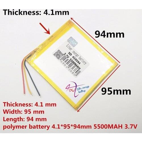 3 wire 419594 5500mAh 3.7V p85 original dual-core tablet battery cell three line battery