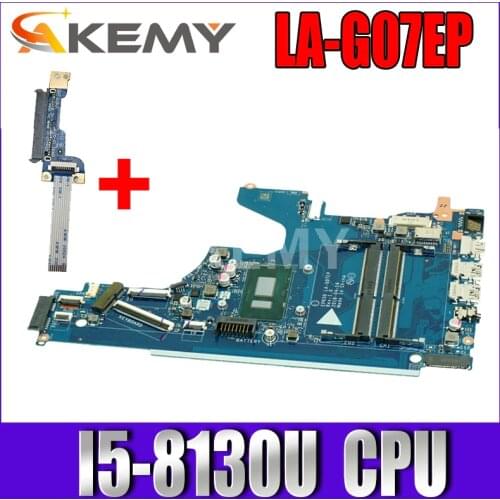 AKemy For HP 15-DA Laptop Motherboard I5-8130u CPU 2.2ghz L20374-001 L20374-601 EPK50 LA-G07EP DDR4