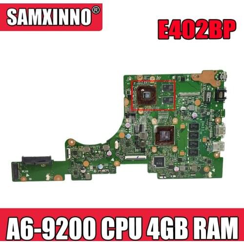 Akemy E402BP Laptop Motherboard For Asus E402BP E402B Notebook mainboard test OK A6-9200 CPU 4GB RAM