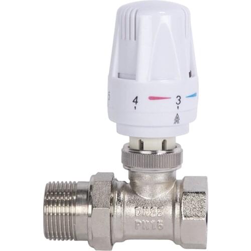 Automatic Thermostatic Radiator Valve Thermostat Temperature Control Valve Angle Floor Heating Special Valve Copper DN15 DN20