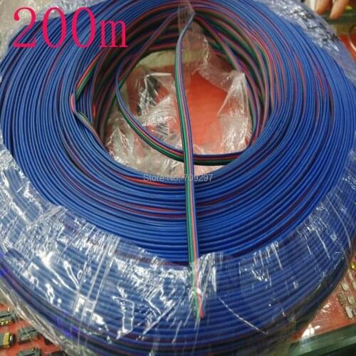 FREE DHL/FEDEX 200m/lot 4 pin cable line for RGB LED strip PVC insulated Electric cable,AWG22 copper wires
