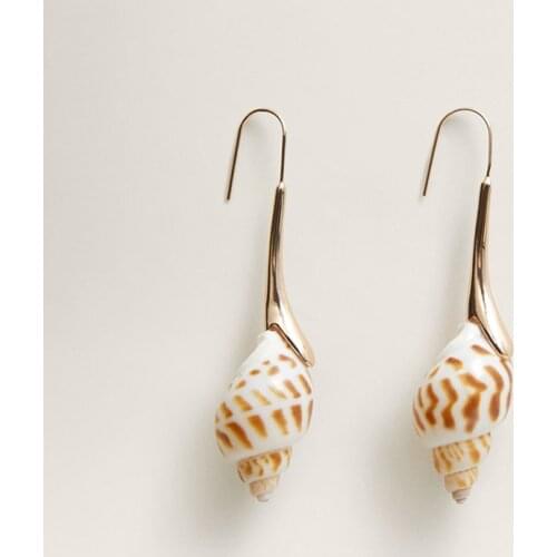 Bohemia Sea Shell Earrings for Women Natural Conch Statemen Long Pendant Dangle Hook Earring Party Beach Jewelry 2019 ZA New