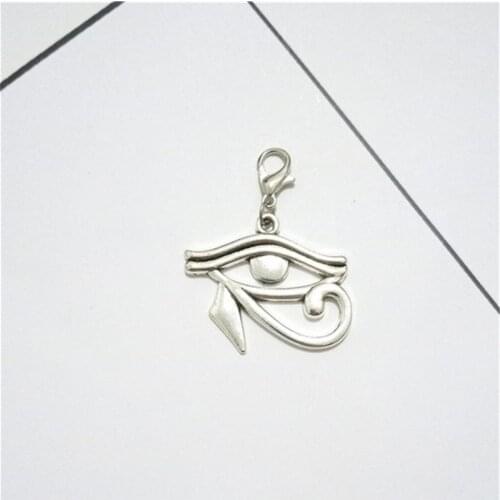 2 Pcs Big Eye Clip Rat Clip Eye Of Horus Charm Bracelet Clip on Pendant, Egyptian Jewellery