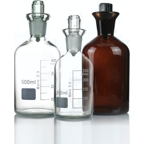 Dissolved Oxygen Bottle BOD Bottle Water Sampling Sewage Bottle Glass BOD Reagent Culture Flask Lab Glassware 125/250/500/1000ml