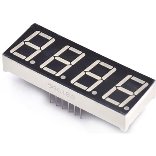 10pcs 4 bit 4bit Digital Tube Common Anode Positive Digital Tube 0.56" 0.56in. Red LED Display 7 Segment Digit