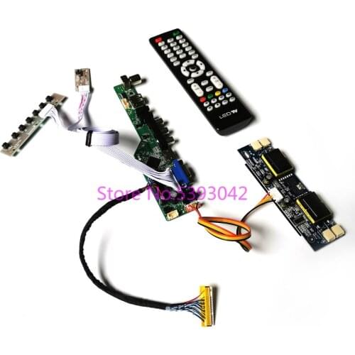 For LM190E08(TL)(G1)/(TL)(G2)/(TL)(G3)/(TL)(G5)/(TL)(G6) LVDS 30-Pin Remote VGA 4CCFL 1280*1024 analog TV control board kit